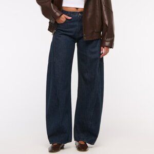 Abercrombie & Fitch Mid Rise Ultra Barrel Jeans